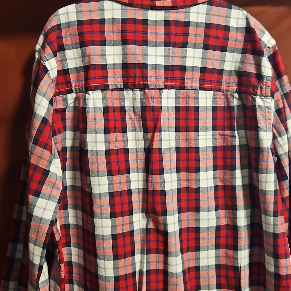The Children's Place Long Sleeve Plaid Button-Up - Youth Large 10-12
